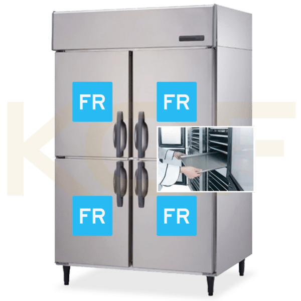 Upright Reach in Freezer for Bakery, 4-doors, Inverter