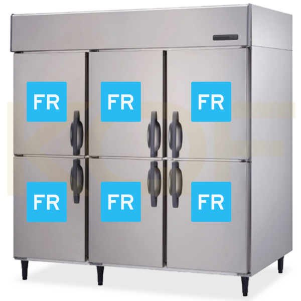 Upright Reach in Commercial Freezer, 6-doors, Inverter