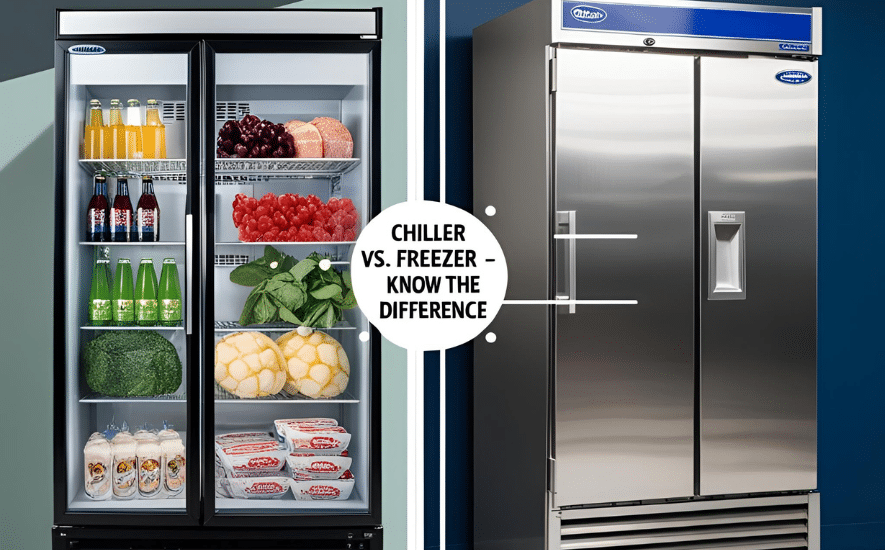 differences between chiller and freezer